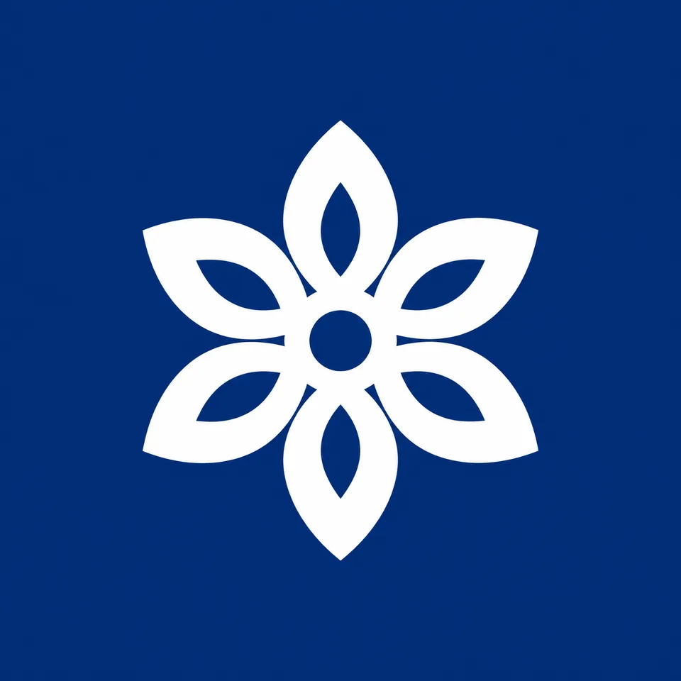 White petal mark